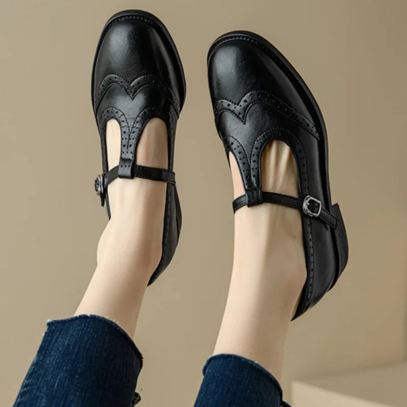 Maja | Eleganckie Mary Janes z Paskiem T