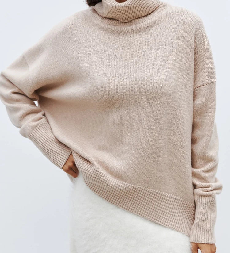 Leona | Oversizowy Sweter z Golfem