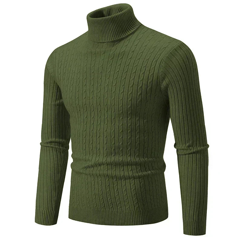 Elegancki sweter z golfem dla mężczyzn