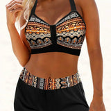 Kamila – Żebrowane Bikini z Wysokim Stanem
