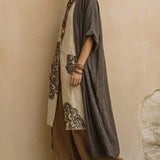 Florentyna | Boho komplet z haftowaną tuniką