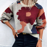 Iga | Sweter w Kwiatowy Wzor