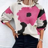 Iga | Sweter w Kwiatowy Wzor