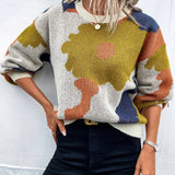 Iga | Sweter w Kwiatowy Wzor