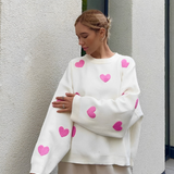 Klara | Sweter z Haftem w Serca
