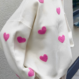 Klara | Sweter z Haftem w Serca