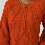 Dorota | Sweter z Warkoczowym Splotem