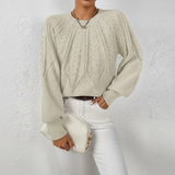 Dorota | Sweter z Warkoczowym Splotem