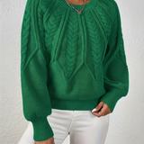 Dorota | Sweter z Warkoczowym Splotem