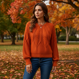 Dorota | Sweter z Warkoczowym Splotem
