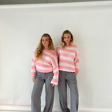 Amanda | Oversizowy Sweter w Paski