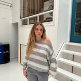 Amanda | Oversizowy Sweter w Paski