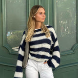 Amanda | Oversizowy Sweter w Paski
