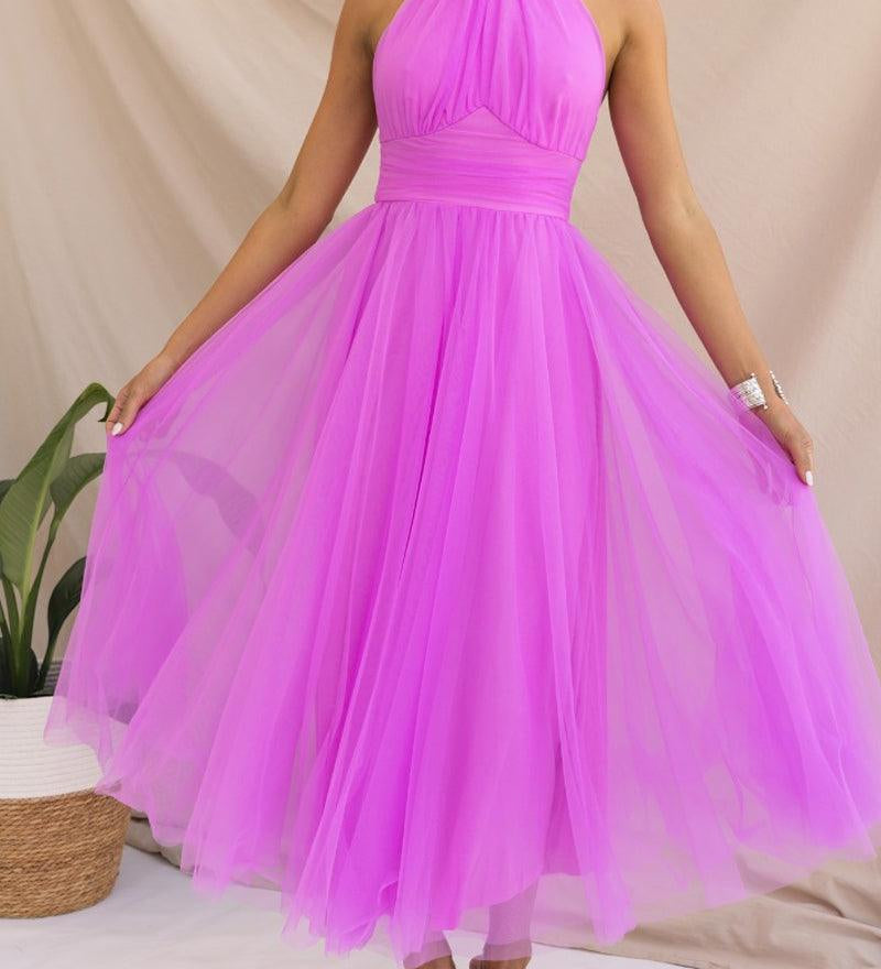 Sukienka maxi z tiulu z detalami w stylu fairy vibes