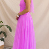 Sukienka maxi z tiulu z detalami w stylu fairy vibes
