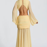 Sukienka Andrina Maxi - Cytrynowa