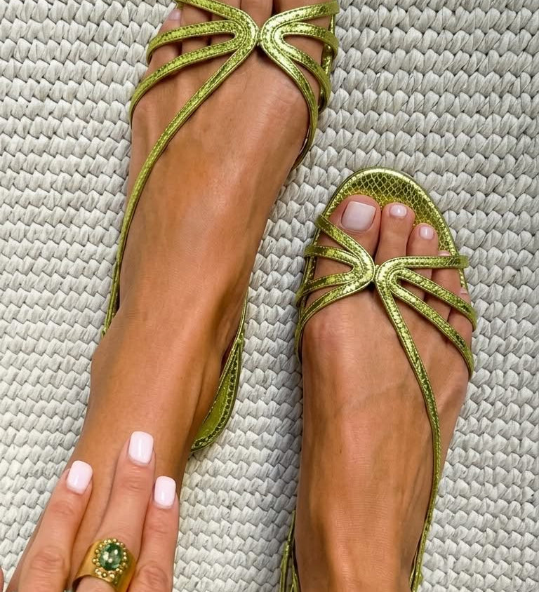 Ginewra - Sandaly Zlote Elegancja Letnia