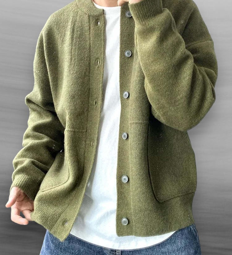 Męski kardigan slim fit z dzianiny