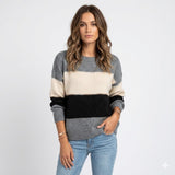 Eliza | Sweter Blokowy w Kolorach
