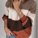 Sweter oversize z okrągłym dekoltem