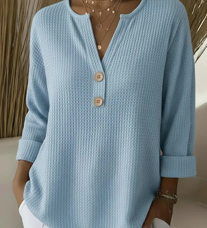 Lucinda | Top Henley na Guziki