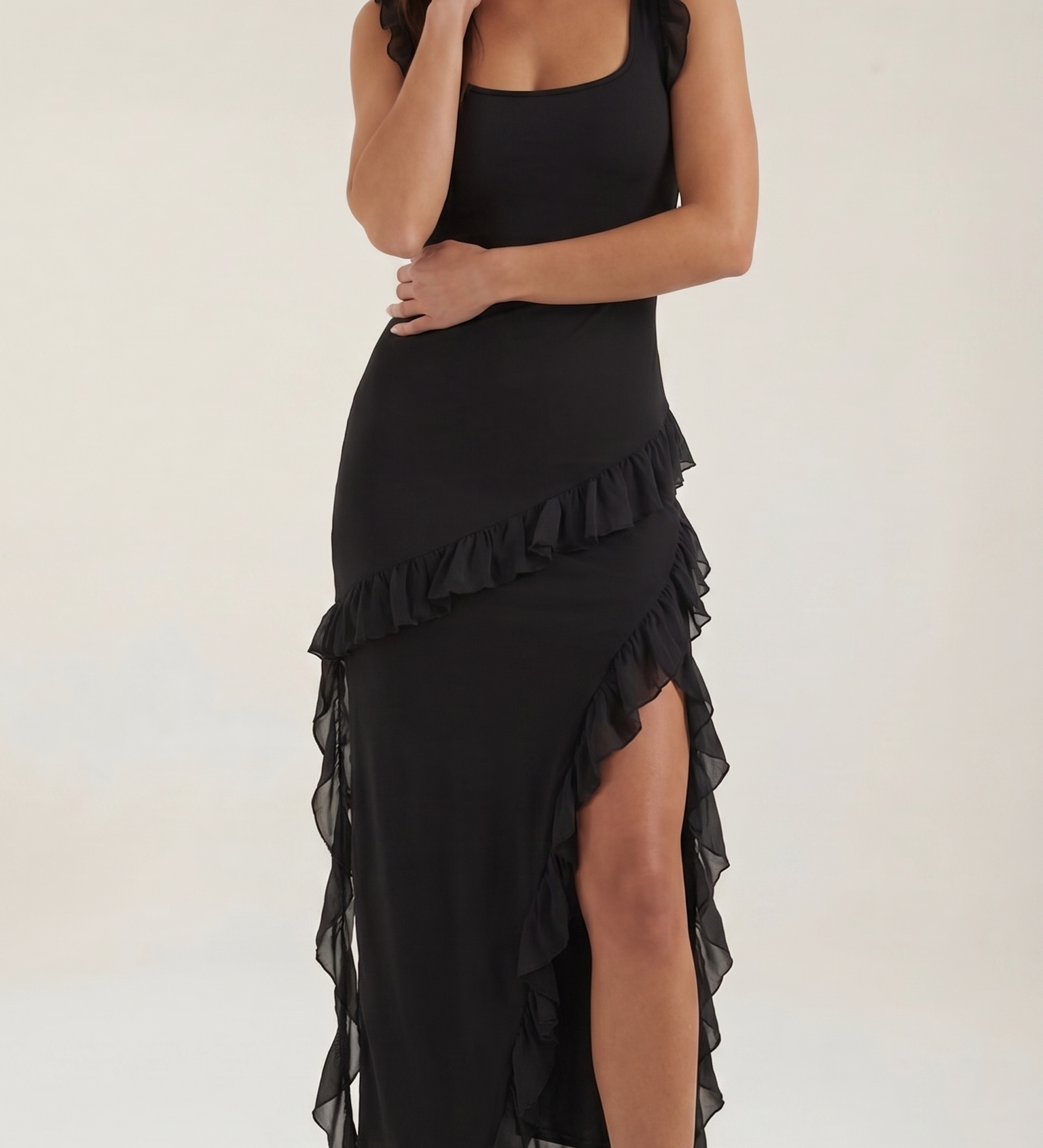 Sukienka maxi Susan z falbanami