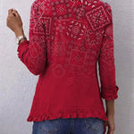 Gisela | Żakiet z Falbankami i Wzorem Paisley Ombré w Stylu Boho