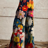 JACQUELINE | Eleganckie Spodnie Kwiatowe