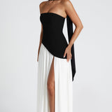 Sukienka Maliyah Maxi - Czarna/Biała