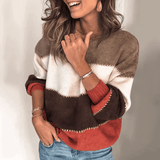 Eliza | Sweter Blokowy w Kolorach