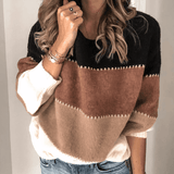Eliza | Sweter Blokowy w Kolorach