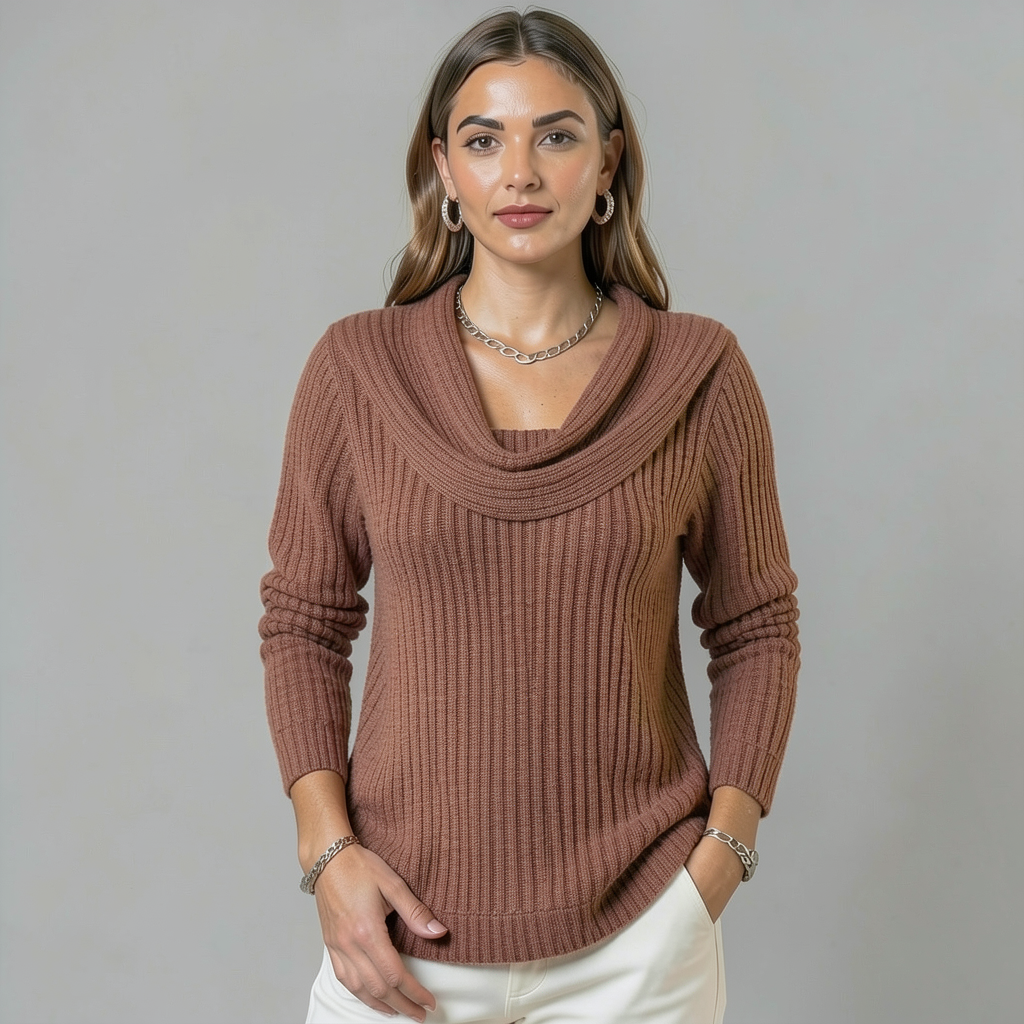 Noemi | Sweter z Kominiastym Kolnierzem z Welny Merynosowej