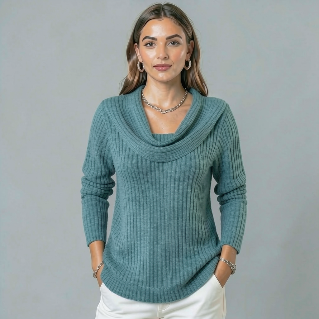 Noemi | Sweter z Kominiastym Kolnierzem z Welny Merynosowej