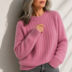 Milana | Puchaty Sweter w Jednolitym Kolorze