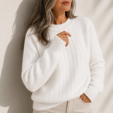 Milana | Puchaty Sweter w Jednolitym Kolorze