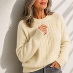 Milana | Puchaty Sweter w Jednolitym Kolorze