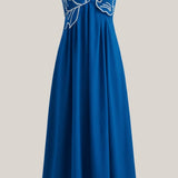 Sukienka maxi Deborah z motywem ryby