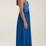 Sukienka maxi Deborah z motywem ryby