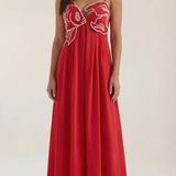 Sukienka maxi Deborah z motywem ryby
