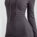 Marilyn Maxi-Jerseykleid mit Kapuze