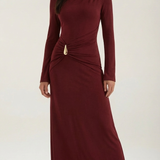Renee Langarm-Maxikleid
