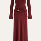 Renee Langarm-Maxikleid