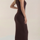 Sukienka maxi Sonia Bodycon z wysokim kołnierzem
