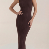 Sukienka maxi Sonia Bodycon z wysokim kołnierzem