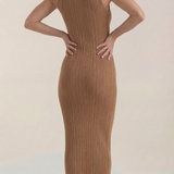 Sukienka maxi Sonia Bodycon z wysokim kołnierzem