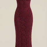 Roxanne Spitzen-Halter-Maxikleid