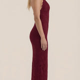 Roxanne Spitzen-Halter-Maxikleid