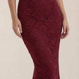 Roxanne Spitzen-Halter-Maxikleid