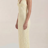 Roxanne Spitzen-Halter-Maxikleid