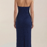 Roxanne Spitzen-Halter-Maxikleid